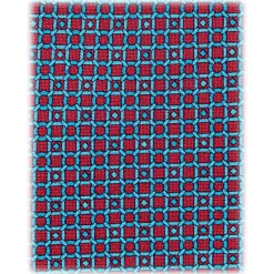 Viola Milano - Milanese Maillon Selftipped Silk Tie - Red/Sea - Handmade in Italy - Luxury Exclusive Collection - Avvenice