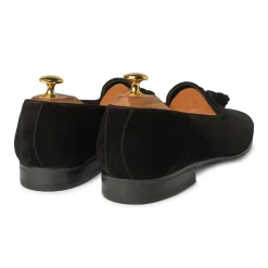 Viola Milano - Milanese Suede Loafer - Black - Handmade in Italy - Luxury Exclusive Collection - Avvenice