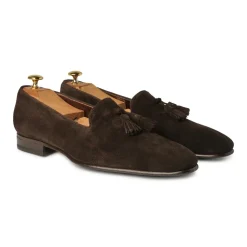 Viola Milano - Milanese Suede Loafer - Brown - Handmade in Italy - Luxury Exclusive Collection - Avvenice
