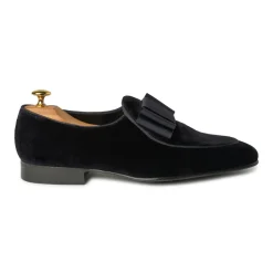 Viola Milano - Milanese Velvet Tuxedo Loafers - Black - Handmade in Italy - Luxury Exclusive Collection - Avvenice