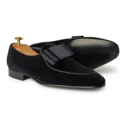 Viola Milano - Milanese Velvet Tuxedo Loafers - Black - Handmade in Italy - Luxury Exclusive Collection - Avvenice