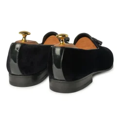 Viola Milano - Milanese Velvet Loafers - Midnight Navy - Handmade in Italy - Luxury Exclusive Collection - Avvenice
