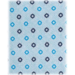 Viola Milano - Mix Floral Selftipped Silk Tie - Sea Tones - Handmade in Italy - Luxury Exclusive Collection - Avvenice