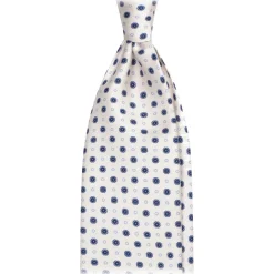 Viola Milano - Mix Floral Untipped Italian Silk Tie - White Mix - Handmade in Italy - Luxury Exclusive Collection - Avvenice