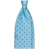 Viola Milano - Mix Floral Selftipped Silk Tie - Light Blue - Handmade in Italy - Luxury Exclusive Collection - Avvenice