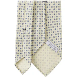 Viola Milano - Mix Floral Untipped Italian Silk Tie - Pale Lemon - Handmade in Italy - Luxury Exclusive Collection - Avvenice