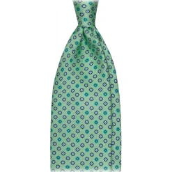 Viola Milano - Mix Floral Selftipped Silk Tie - Lime Mix - Handmade in Italy - Luxury Exclusive Collection - Avvenice