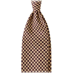 Viola Milano - Mix Floral Selftipped Italian Silk Tie - Yellow - Handmade in Italy - Luxury Exclusive Collection - Avvenice