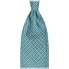 Viola Milano - Mosaic Pattern Selftipped Italian Silk Tie - Green Mix - Handmade in Italy - Luxury Exclusive Collection - Avvenice