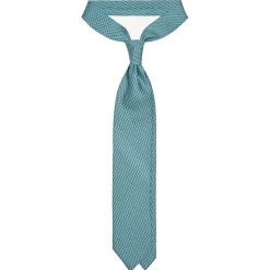 Viola Milano - Mosaic Pattern Selftipped Italian Silk Tie - Green Mix - Handmade in Italy - Luxury Exclusive Collection - Avvenice