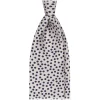 Viola Milano - Multi Dot 3-Fold Handprinted Untipped Silk Tie - White/Navy - Handmade in Italy - Luxury Exclusive Collection - Avvenice
