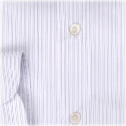 Viola Milano - Multi Stripe Collar Cutaway-Collar Shirt - Navy Mix - Handmade in Italy - Luxury Exclusive Collection - Avvenice