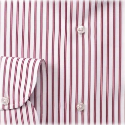 Viola Milano - Multi Striped Cutaway-Collar Shirt - Red/White - Handmade in Italy - Luxury Exclusive Collection - Avvenice