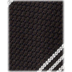 Viola Milano - Multi Stripe 3-Fold Grenadine Tie - Brown/White - Handmade in Italy - Luxury Exclusive Collection - Avvenice
