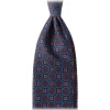 Viola Milano - Mystic Floral Selftipped Italian Silk Tie - Navy Mix - Handmade in Italy - Luxury Exclusive Collection - Avvenice