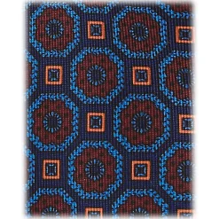 Viola Milano - Mystic Floral Selftipped Italian Silk Tie - Navy Mix - Handmade in Italy - Luxury Exclusive Collection - Avvenice