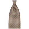 Viola Milano - Mystix Floral Selftipped Italian Silk Tie - Sand - Handmade in Italy - Luxury Exclusive Collection - Avvenice