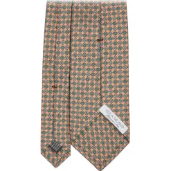Viola Milano - Mystix Floral Selftipped Italian Silk Tie - Sand - Handmade in Italy - Luxury Exclusive Collection - Avvenice