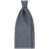 Viola Milano - Mystix Floral Selftipped Italian Silk Tie - Grey - Handmade in Italy - Luxury Exclusive Collection - Avvenice