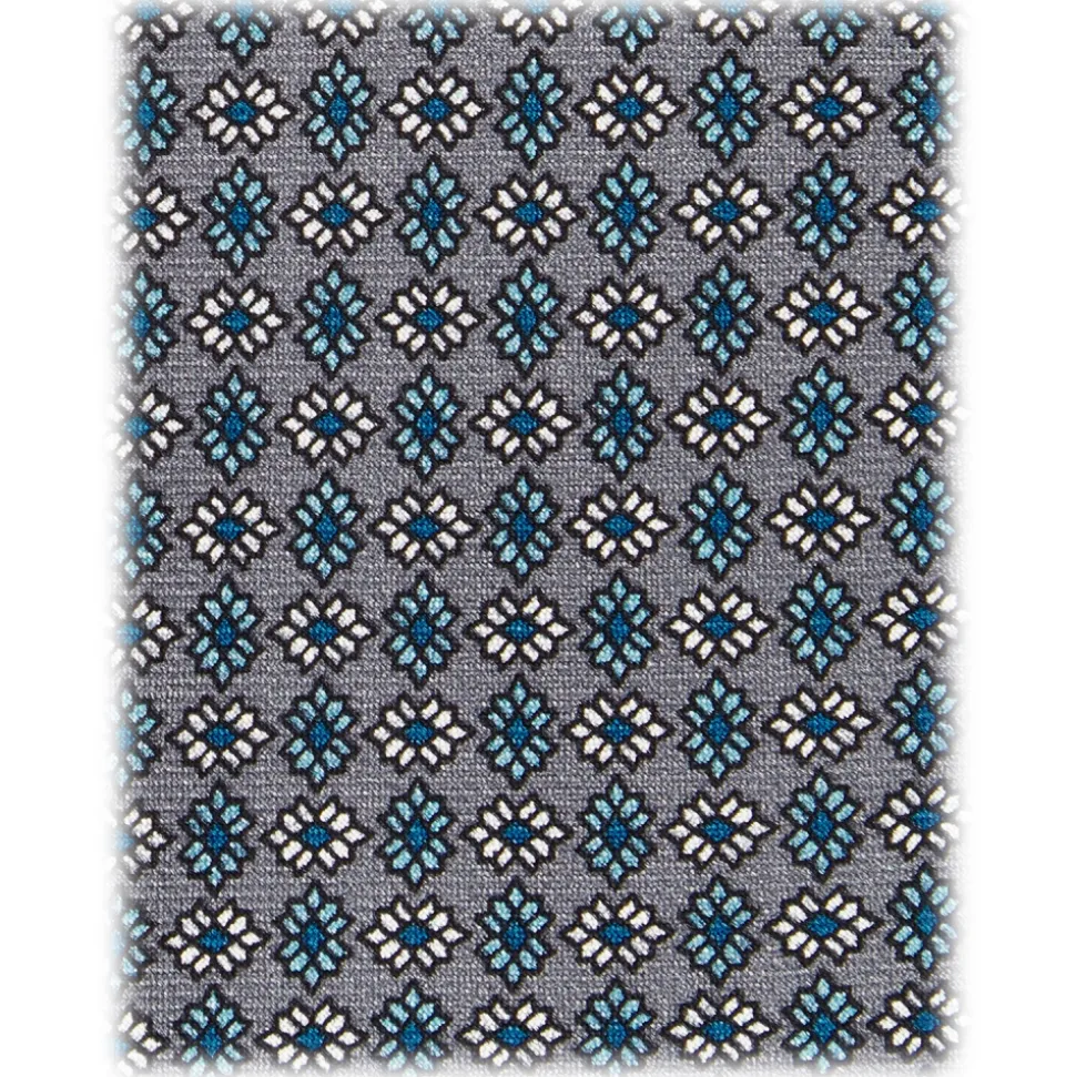 Viola Milano - Mystix Floral Selftipped Italian Silk Tie - Grey - Handmade in Italy - Luxury Exclusive Collection - Avvenice