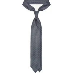 Viola Milano - Mystix Floral Selftipped Italian Silk Tie - Grey - Handmade in Italy - Luxury Exclusive Collection - Avvenice