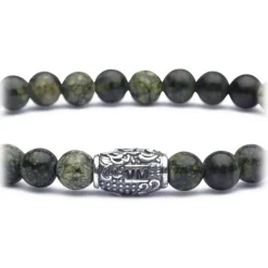 Viola Milano - Natural 6 mm Gemstone Bracelet - Forest - Handmade in Italy - Luxury Exclusive Collection - Avvenice