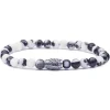 Viola Milano - Natural 6 mm Gemstone Bracelet - Thirty Shades of Grey - Handmade in Italy - Luxury Exclusive Collection - Avvenice