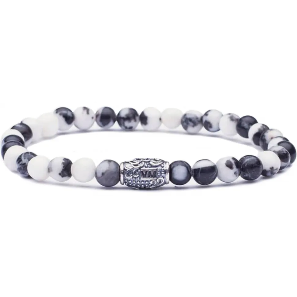 Viola Milano - Natural 6 mm Gemstone Bracelet - Thirty Shades of Grey - Handmade in Italy - Luxury Exclusive Collection - Avvenice