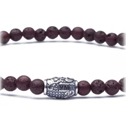 Viola Milano - Natural 4 mm Gemstone Bracelet - Brown Igneous - Handmade in Italy - Luxury Exclusive Collection - Avvenice