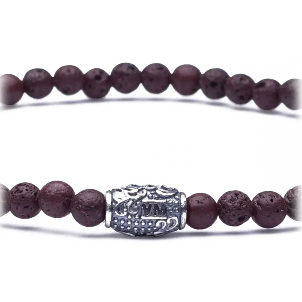 Viola Milano - Natural 4 mm Gemstone Bracelet - Brown Igneous - Handmade in Italy - Luxury Exclusive Collection - Avvenice