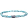 Viola Milano - Natural 4 mm Gemstone Bracelet - Turquoise - Handmade in Italy - Luxury Exclusive Collection - Avvenice