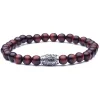 Viola Milano - Natural 6 mm Gemstone Bracelet - Red Tiger Eye - Handmade in Italy - Luxury Exclusive Collection - Avvenice