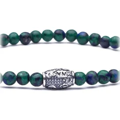 Viola Milano - Natural 4 mm Gemstone Bracelet - Green Heaven Mix - Handmade in Italy - Luxury Exclusive Collection - Avvenice
