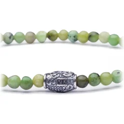 Viola Milano - Natural 4 mm Gemstone Bracelet - Apple - Handmade in Italy - Luxury Exclusive Collection - Avvenice
