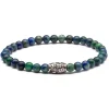 Viola Milano - Natural 4 mm Gemstone Bracelet - Green Heaven - Handmade in Italy - Luxury Exclusive Collection - Avvenice