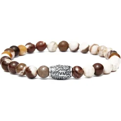 Viola Milano - Natural 6 mm Gemstone Bracelet - Cola - Handmade in Italy - Luxury Exclusive Collection - Avvenice