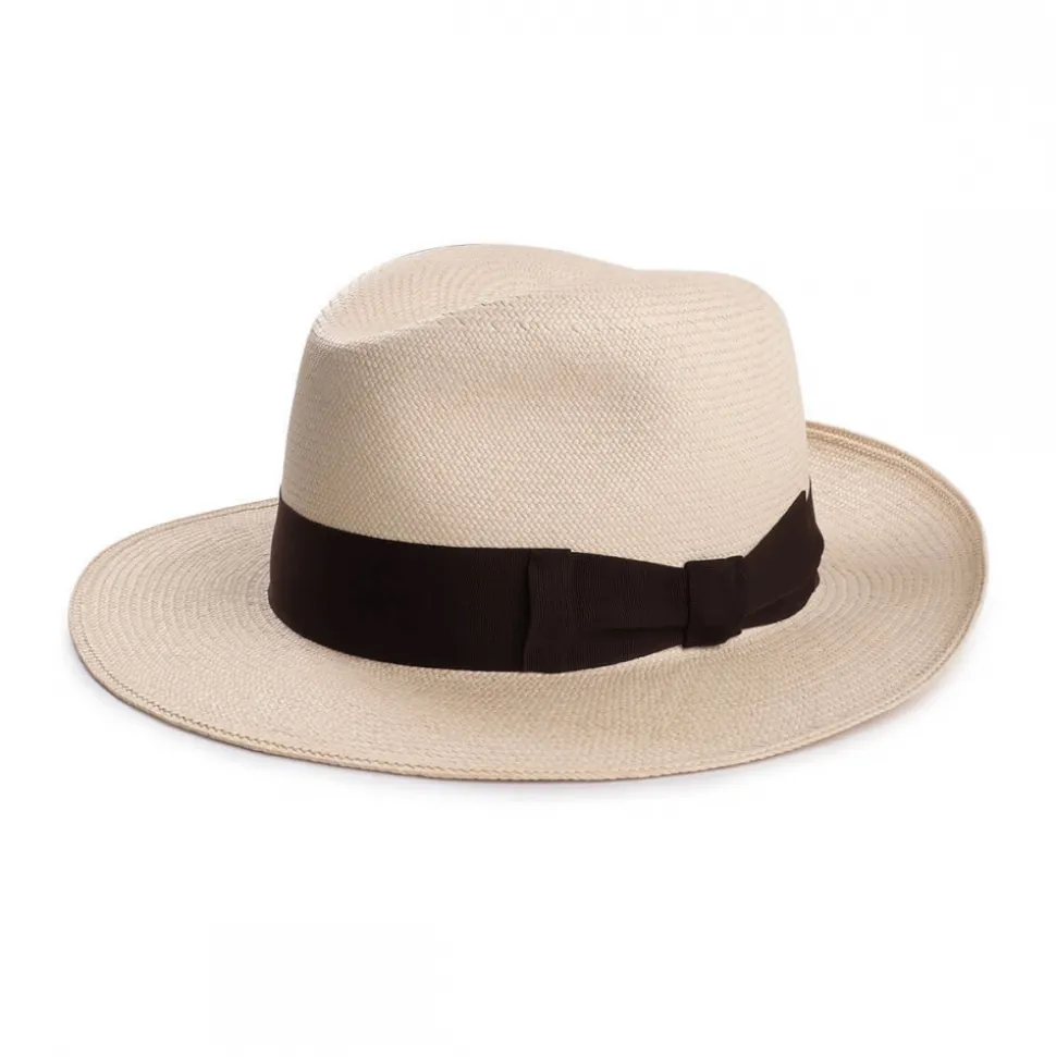 Viola Milano - Natural Panama Hat - Brown - Handmade in Italy - Luxury Exclusive Collection - Avvenice