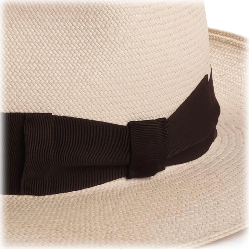 Viola Milano - Natural Panama Hat - Brown - Handmade in Italy - Luxury Exclusive Collection - Avvenice