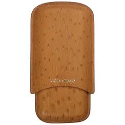 Viola Milano - Ostrich Cigar Case - Natural - Handmade in Italy - Luxury Exclusive Collection - Avvenice