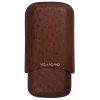 Viola Milano - Ostrich Cigar Case - Chocolate - Handmade in Italy - Luxury Exclusive Collection - Avvenice