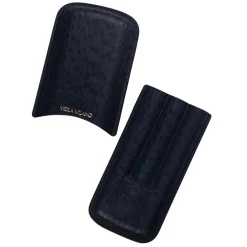 Viola Milano - Ostrich Cigar Case - Navy - Handmade in Italy - Luxury Exclusive Collection - Avvenice