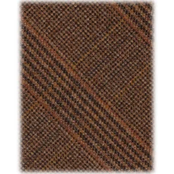 Viola Milano - Over Check Amp Vintage 100% Lana Tie - Brown Mix - Handmade in Italy - Luxury Exclusive Collection - Avvenice