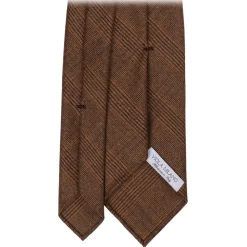 Viola Milano - Over Check Amp Vintage 100% Lana Tie - Brown Mix - Handmade in Italy - Luxury Exclusive Collection - Avvenice
