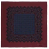 Viola Milano - Paisley Archive Printed Silk Pocket Square - Red/Sea - Handmade in Italy - Luxury Exclusive Collection - Avvenice