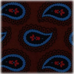 Viola Milano - Paisley Pattern Silk Pocket Square - Brown Mix - Handmade in Italy - Luxury Exclusive Collection - Avvenice