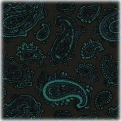 Viola Milano - Paisley Pattern Silk Pocket Square - Bronz Mix - Handmade in Italy - Luxury Exclusive Collection - Avvenice