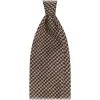 Viola Milano - Pied de Poule 100% Cashmere Tie - Brown/Sand - Handmade in Italy - Luxury Exclusive Collection - Avvenice