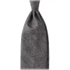 Viola Milano - Pied de Poule Wool 3-Fold Tie - Grey Mix - Handmade in Italy - Luxury Exclusive Collection - Avvenice