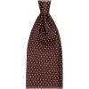 Viola Milano - Pin Dot Selftipped Silk Tie - Brown/White - Handmade in Italy - Luxury Exclusive Collection - Avvenice