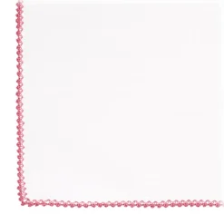 Viola Milano - Pocket Square with Handmade Crochet Edges - Red - Handmade in Italy - Luxury Exclusive Collection - Avvenice